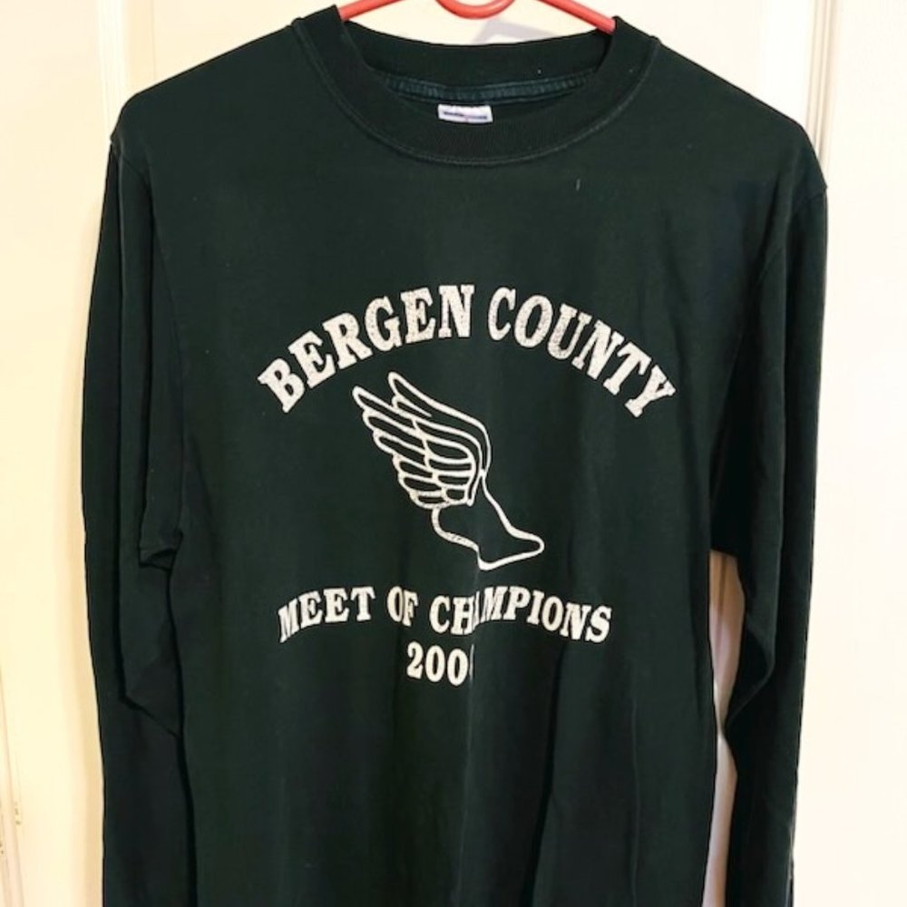 Bergen County (NJ) Cross Country Meet of Champions Jerzees M Black Long Sleeve